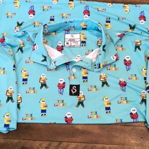 Snowman Golf XL Men’s Colorful Graphic Polo Shirt Character S